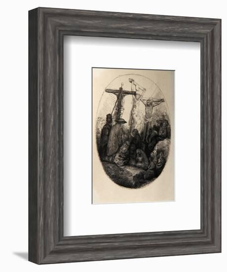 Jesus en Croix Entre Deux Larrons (B79)-Amand Durand-Framed Collectable Print