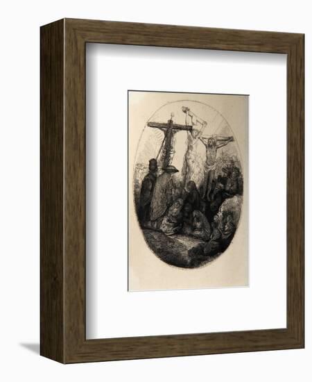 Jesus en Croix Entre Deux Larrons (B79)-Amand Durand-Framed Collectable Print