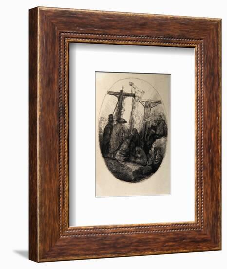 Jesus en Croix Entre Deux Larrons (B79)-Amand Durand-Framed Collectable Print