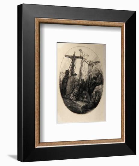 Jesus en Croix Entre Deux Larrons (B79)-Amand Durand-Framed Collectable Print