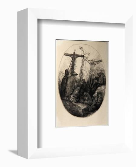 Jesus en Croix Entre Deux Larrons (B79)-Amand Durand-Framed Collectable Print