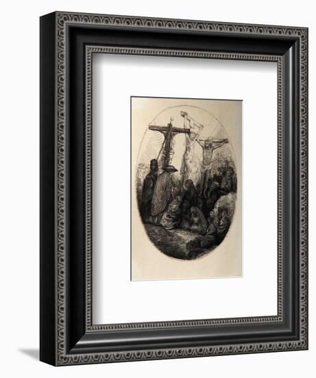 Jesus en Croix Entre Deux Larrons (B79)-Amand Durand-Framed Collectable Print