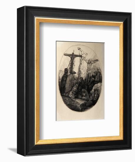 Jesus en Croix Entre Deux Larrons (B79)-Amand Durand-Framed Collectable Print