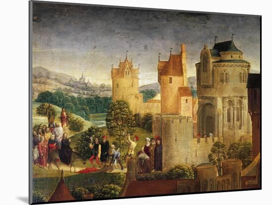 Jesus Entering Jerusalem, Detail from Passion of Christ, 1471-Hans Memling-Mounted Giclee Print