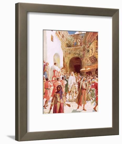 Jesus Entering Jesusalem-William Brassey Hole-Framed Premium Giclee Print