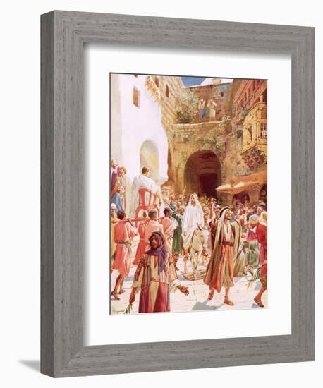 Jesus Entering Jesusalem-William Brassey Hole-Framed Premium Giclee Print