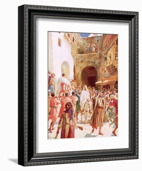 Jesus Entering Jesusalem-William Brassey Hole-Framed Premium Giclee Print