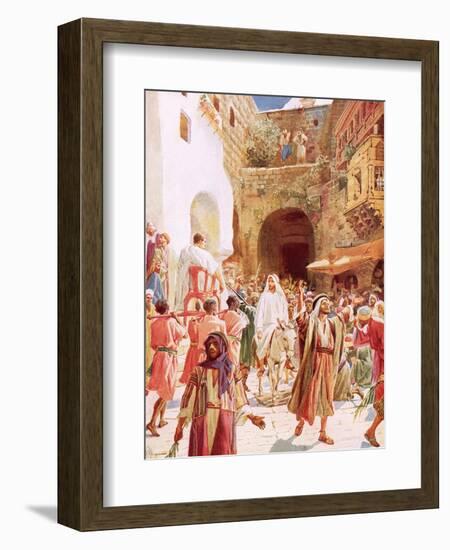 Jesus Entering Jesusalem-William Brassey Hole-Framed Giclee Print