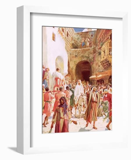 Jesus Entering Jesusalem-William Brassey Hole-Framed Giclee Print