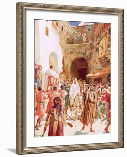 Jesus Entering Jesusalem-William Brassey Hole-Framed Giclee Print