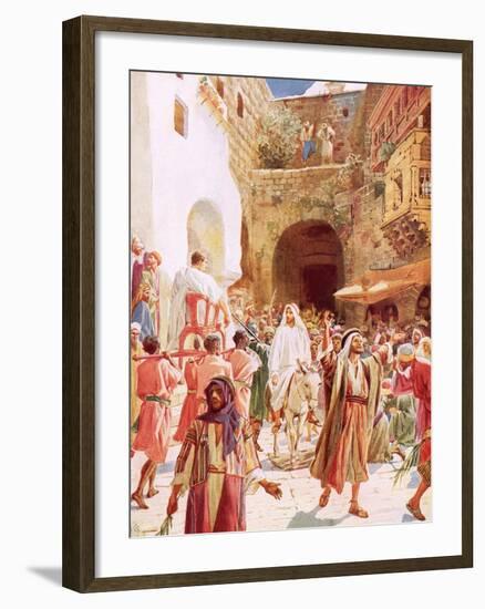 Jesus Entering Jesusalem-William Brassey Hole-Framed Giclee Print