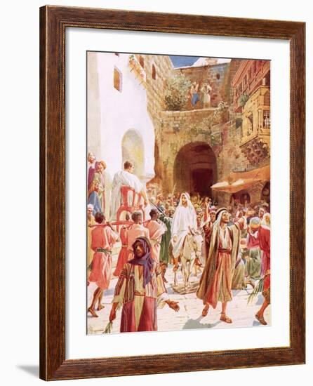 Jesus Entering Jesusalem-William Brassey Hole-Framed Giclee Print