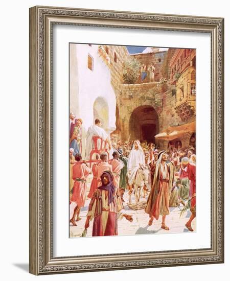 Jesus Entering Jesusalem-William Brassey Hole-Framed Giclee Print