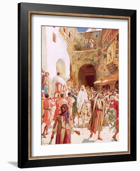 Jesus Entering Jesusalem-William Brassey Hole-Framed Giclee Print