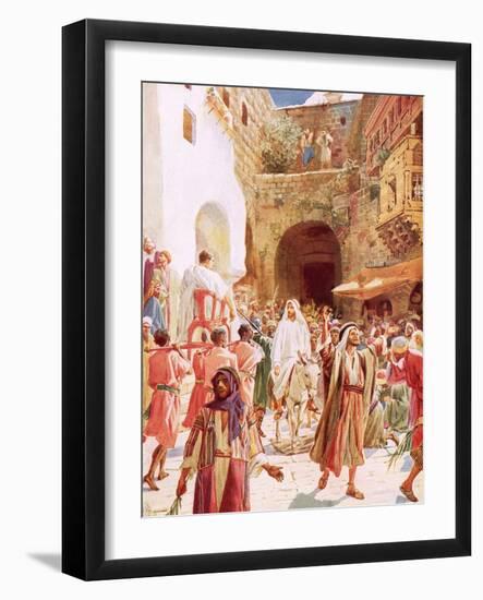 Jesus Entering Jesusalem-William Brassey Hole-Framed Giclee Print