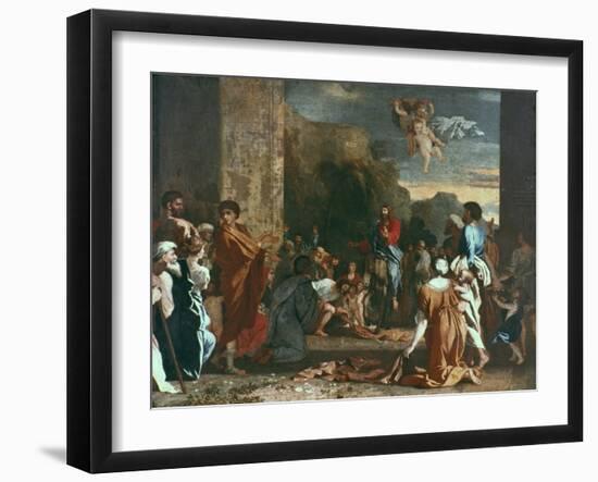 Jesus Enters Jerlusalem, C1630-Nicolas Poussin-Framed Giclee Print