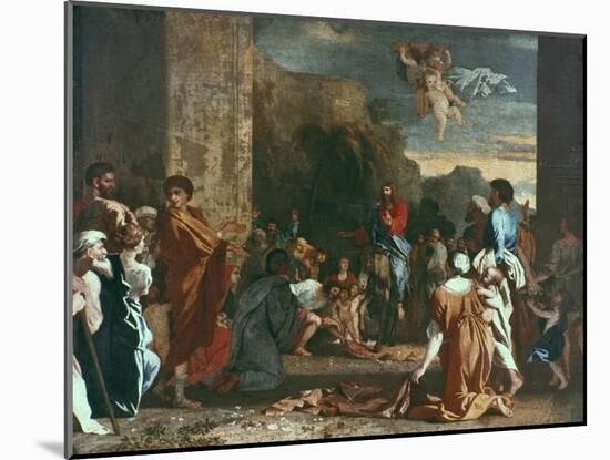 Jesus Enters Jerlusalem, C1630-Nicolas Poussin-Mounted Giclee Print
