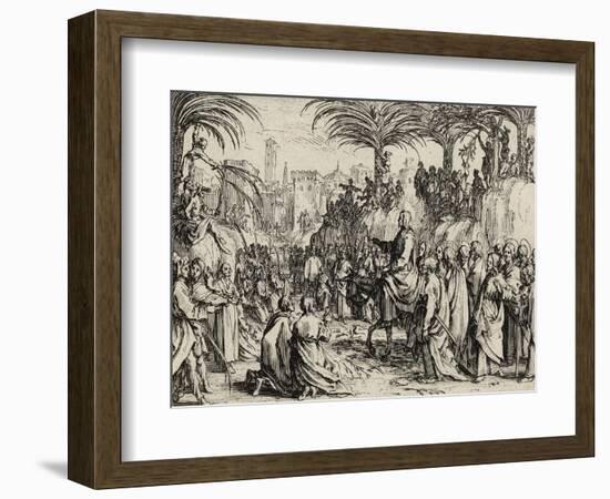 Jesus Enters Jerusalem, 1635 (Etching)-Jacques Callot-Framed Giclee Print