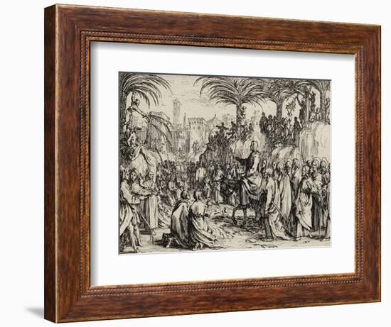 Jesus Enters Jerusalem, 1635 (Etching)-Jacques Callot-Framed Giclee Print