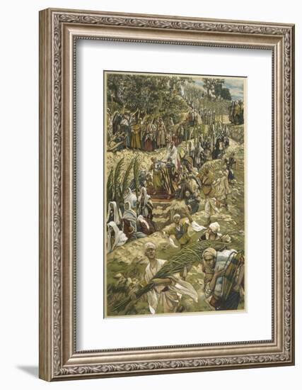 Jesus Enters Jerusalem on Palm Sunday-James Tissot-Framed Photographic Print