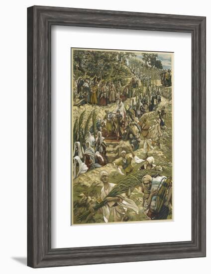 Jesus Enters Jerusalem on Palm Sunday-James Tissot-Framed Photographic Print