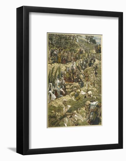 Jesus Enters Jerusalem on Palm Sunday-James Tissot-Framed Photographic Print