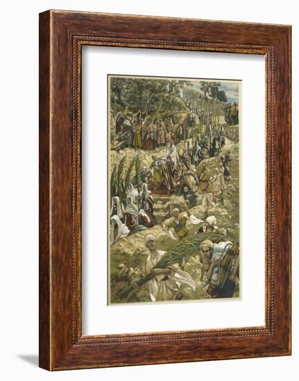 Jesus Enters Jerusalem on Palm Sunday-James Tissot-Framed Photographic Print