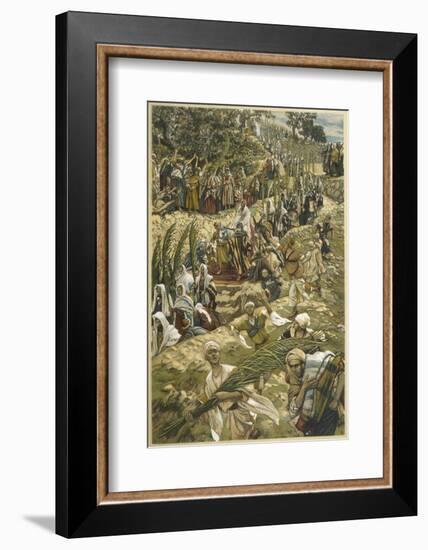 Jesus Enters Jerusalem on Palm Sunday-James Tissot-Framed Photographic Print