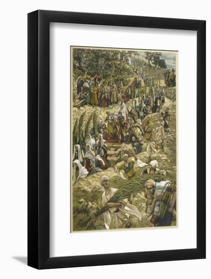 Jesus Enters Jerusalem on Palm Sunday-James Tissot-Framed Photographic Print