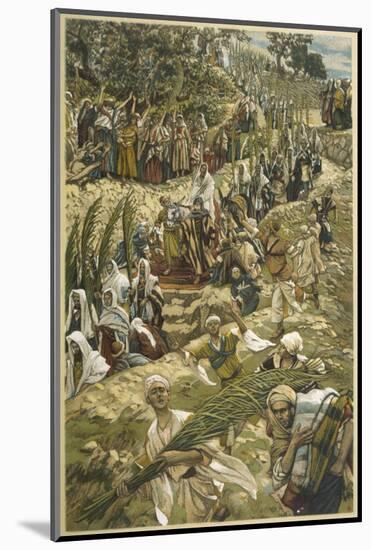 Jesus Enters Jerusalem on Palm Sunday-James Tissot-Mounted Photographic Print