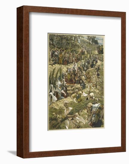 Jesus Enters Jerusalem on Palm Sunday-James Tissot-Framed Photographic Print