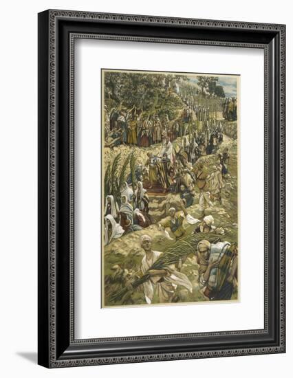 Jesus Enters Jerusalem on Palm Sunday-James Tissot-Framed Photographic Print