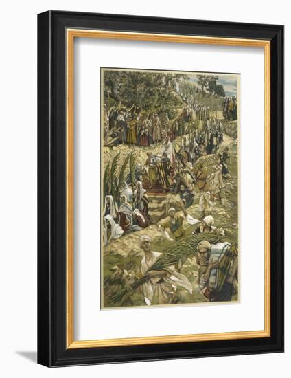 Jesus Enters Jerusalem on Palm Sunday-James Tissot-Framed Photographic Print