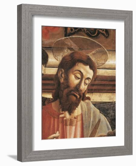 Jesus' Face, Detail from the Last Supper, 1450-Andrea Del Castagno-Framed Giclee Print