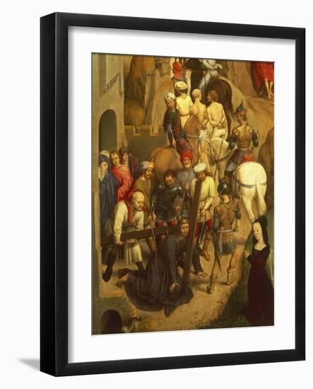 Jesus Falling and Is Helped by Simon of Cyrene, Detail from the Passion of Christ, 1471-Hans Memling-Framed Giclee Print