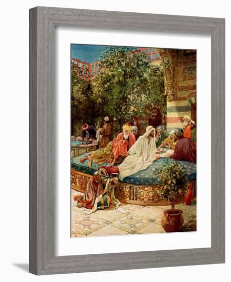 Jesus forgives a sinful woman - Bible-William Brassey Hole-Framed Giclee Print