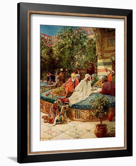 Jesus forgives a sinful woman - Bible-William Brassey Hole-Framed Giclee Print