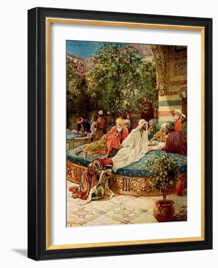 Jesus forgives a sinful woman - Bible-William Brassey Hole-Framed Giclee Print