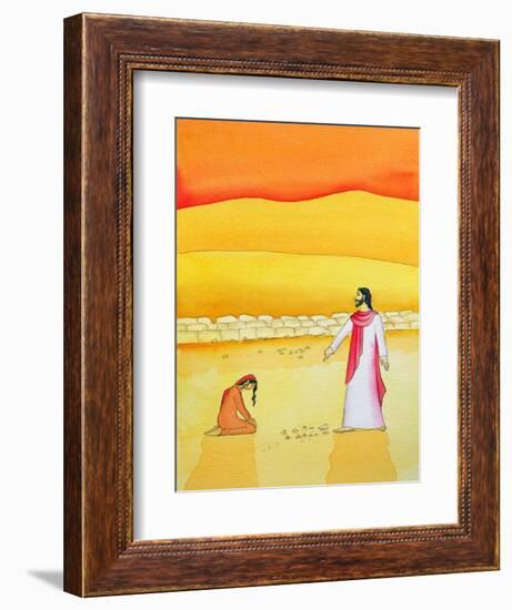 Jesus Forgives the Woman Caught in Adultery, 2006-Elizabeth Wang-Framed Giclee Print