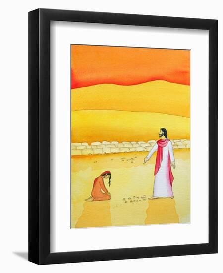Jesus Forgives the Woman Caught in Adultery, 2006-Elizabeth Wang-Framed Giclee Print
