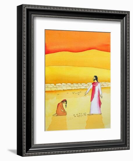 Jesus Forgives the Woman Caught in Adultery, 2006-Elizabeth Wang-Framed Giclee Print