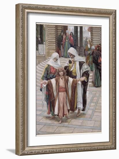 Jesus Found in the Temple, Illustration for 'The Life of Christ', C.1886-94-James Tissot-Framed Giclee Print