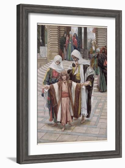 Jesus Found in the Temple, Illustration for 'The Life of Christ', C.1886-94-James Tissot-Framed Giclee Print
