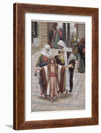 Jesus Found in the Temple, Illustration for 'The Life of Christ', C.1886-94-James Tissot-Framed Giclee Print