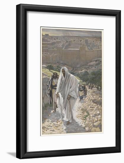 Jesus Goes in the Evening to Bethany-James Tissot-Framed Giclee Print