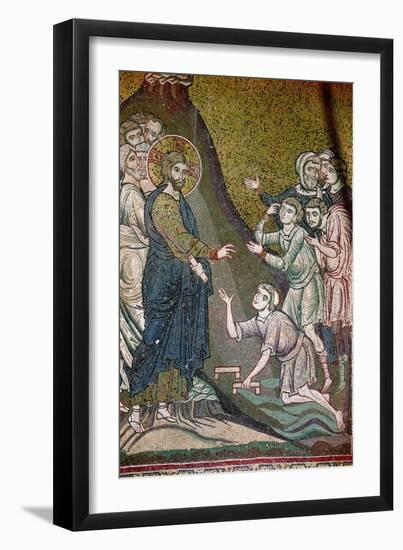 Jesus Healing the Crippled and the Blind-null-Framed Giclee Print