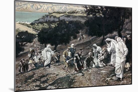 Jesus Healing the Lame and the Blind-James Tissot-Mounted Giclee Print