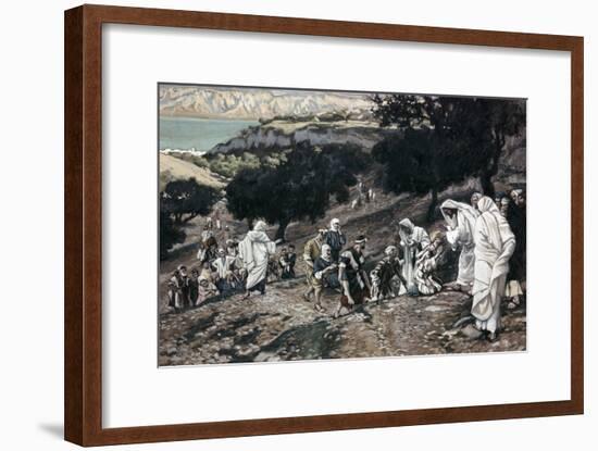 Jesus Healing the Lame and the Blind-James Tissot-Framed Giclee Print