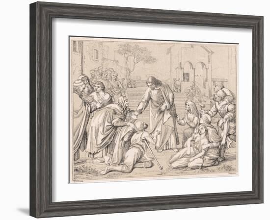 Jesus Healing the Multitudes, C1880-James Jacques Joseph Tissot-Framed Giclee Print