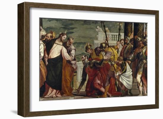 Jesus Healing the Servant of a Centurion-Paolo Veronese-Framed Giclee Print